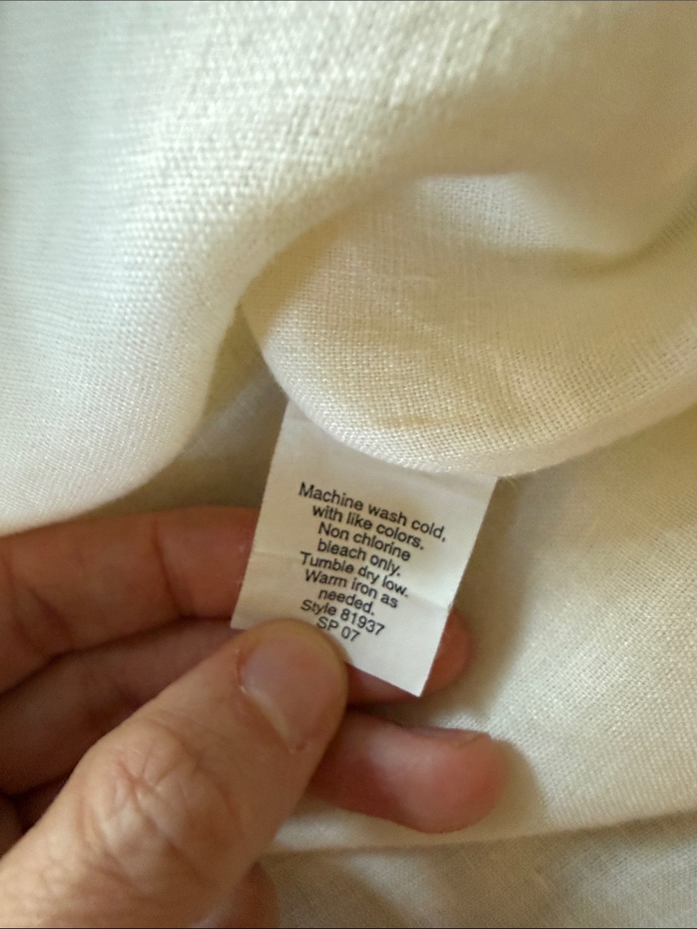 J. Crew Cream A-Line Linen Drawstring Skirt - Picture 3 of 5